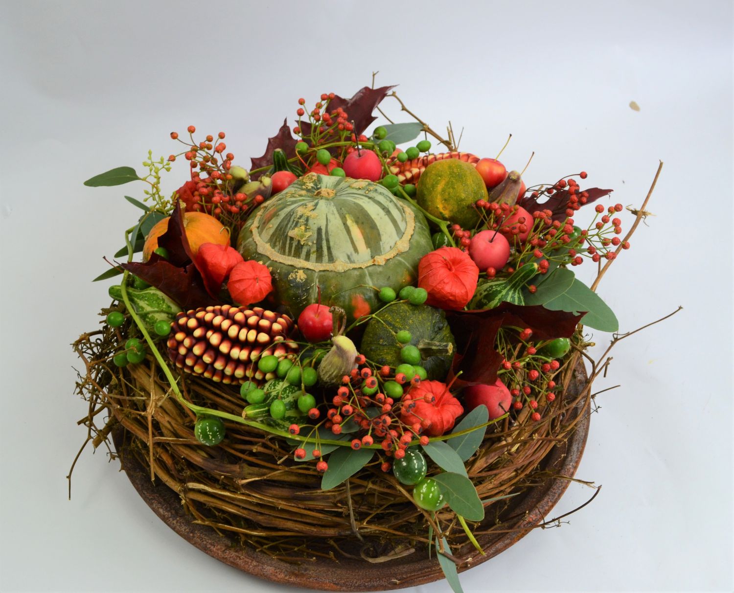 Herfstarrangement met hopranken