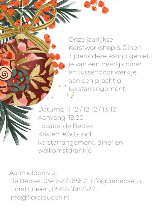 KERSTWORKSHOP & DINER